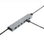 USB‑hub, 7 portov, USB 3.2 Gen1, 5 Gbit/s, adaptér + napájanie USB‑hub, 7 portov, USB 3.2 Gen1, 5 Gbit/s, adaptér + napájanie