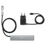 USB‑hub, 7 portov, USB 3.2 Gen1, 5 Gbit/s, adaptér + napájanie USB‑hub, 7 portov, USB 3.2 Gen1, 5 Gbit/s, adaptér + napájanie