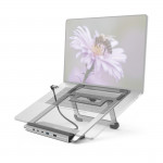 Connect2Office Stand USB-C Docking Station, Notebook Holder, 12 Ports