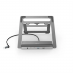 Connect2Office Stand USB-C Docking Station, Notebook Holder, 12 Ports