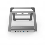 Connect2Office Stand USB-C Docking Station, Notebook Holder, 12 Ports