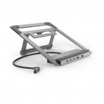 Connect2Office Stand USB-C Docking Station, Notebook Holder, 12 Ports