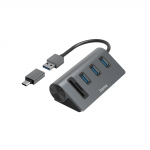 USB hub a čítačka kariet, 5 portov, USB-C adaptér USB hub a čítačka kariet, 5 portov, USB-C adaptér
