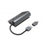 USB hub a čítačka kariet, 5 portov, USB-C adaptér