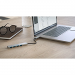 USB‑hub, 4 porty, USB 3.2 Gen1, 5 Gbit/s, ultra tenký, USB‑C adaptér