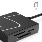 USB Card Reader, USB-A, with USB-C Adapter, USB 3.2 Gen1, SD/micro-SD/CF/MS USB Card Reader, USB-A, with USB-C Adapter, USB 3.2 Gen1, SD/micro-SD/CF/MS