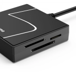 USB Card Reader, USB-A, with USB-C Adapter, USB 3.2 Gen1, SD/micro-SD/CF/MS