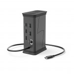 USB‑C rozbočovač Connect2Office Black, 9 portov, 2x HDMI™, LAN