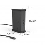 USB‑C rozbočovač Connect2Office Black, 9 portov, 2x HDMI™, LAN USB‑C rozbočovač Connect2Office Black, 9 portov, 2x HDMI™, LAN