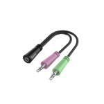 Headset redukcia jack 3,5 mm 4pól. na 2x jack vidlicu