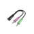 Headset redukcia jack 3,5 mm 4pól. na 2x jack vidlicu