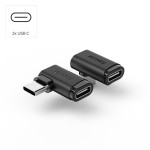 Redukcia USB-C 3.2 10 Gb/s 240 W kolmá, 2 ks