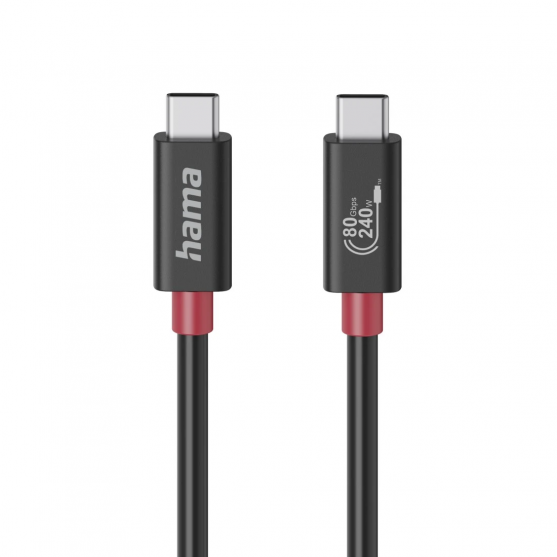 USB-C kábel, E-Marker, USB4 Gen4, 80 Gbit/s, 5 A, 240 W, 1,00 m USB-C kábel, E-Marker, USB4 Gen4, 80 Gbit/s, 5 A, 240 W, 1,00 m