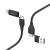 4v1 nabíjací kábel USB‑A/USB‑C – USB‑C/Micro‑USB, 1,5 m