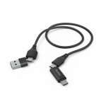 4v1 nabíjací kábel USB‑A/USB‑C – USB‑C/Micro‑USB, 1,5 m