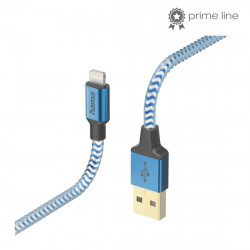 Nabíjací kábel Reflective, USB-A - Lightning, 1,5 m, nylon, modrý