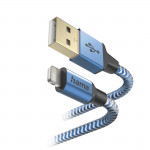 Nabíjací kábel Reflective, USB-A - Lightning, 1,5 m, nylon, modrý Nabíjací kábel Reflective, USB-A - Lightning, 1,5 m, nylon, modrý