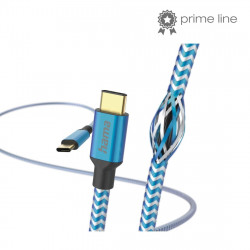 Kábel Reflective USB-C 2.0 typ C-C 1,5 m, modrý