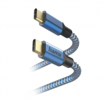 Kábel Reflective USB-C 2.0 typ C-C 1,5 m, modrý