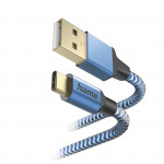 Kábel Reflective USB-C 2.0 typ A-C 1,5 m, modrý