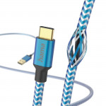Kábel Reflective USB-C 2.0 typ A-C 1,5 m, modrý