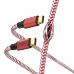 Kábel Reflective USB-C 2.0 typ C-C 1,5 m, červený