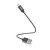 Nabíjací kábel, USB-A - Lightning, 0,2 m, nylon, čierny