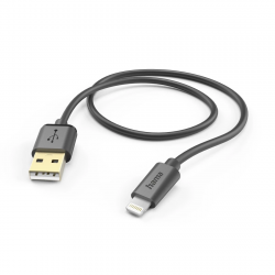 Charging Cable, USB-A - Lightning, 1.5 m, black