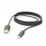 Nabíjací kábel, USB-A - Lightning, 3 m, čierny Nabíjací kábel, USB-A - Lightning, 3 m, čierny