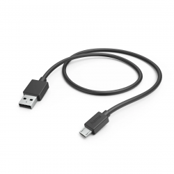 Nabíjací kábel, USB-A - Micro-USB, 1 m, čierny