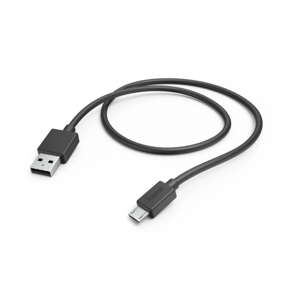 Nabíjací kábel, USB-A - Micro-USB, 1 m, čierny