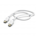 Kábel USB-C 2.0 typ C-C 1,5 m, biely
