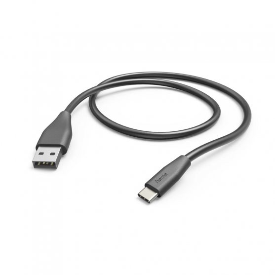 Nabíjací kábel, USB-A - USB-C, 1,5 m, čierny Nabíjací kábel, USB-A - USB-C, 1,5 m, čierny