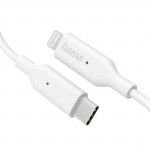 Nabíjací kábel, USB-C - Lightning, 1 m, biely