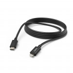 Nabíjací kábel, USB-C - Lightning, 3 m, čierny