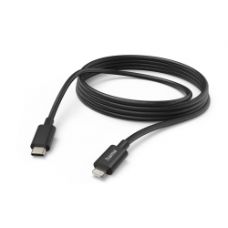 Nabíjací kábel, USB-C - Lightning, 3 m, čierny