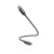 Kábel USB-C 2.0 typ C-C 0,2 m, opletený, čierny