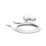 Rýchlonabíjačka do auta s nabíjacím káblom Lightning, PD, 20 W, 1 m, biela