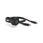 Set: rýchla USB nabíjačka do vozidla USB-C PD/QC 25 W + kábel USB C-C 1 m