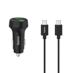 Set: rýchla USB nabíjačka do vozidla USB-C PD/QC 25 W + kábel USB C-C 1 m Set: rýchla USB nabíjačka do vozidla USB-C PD/QC 25 W + kábel USB C-C 1 m