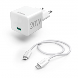Set: rýchla USB nabíjačka USB-C PD 20 W + kábel USB-C Lightning 1 m