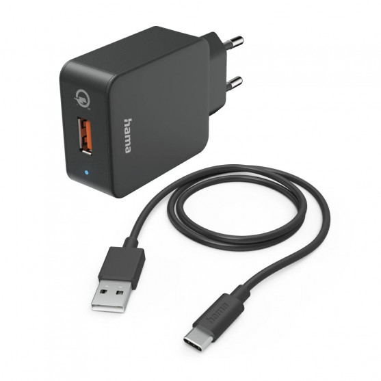 Set: rýchla USB nabíjačka QC 3.0 19,5 W + kábel USB A-C 1,5 m