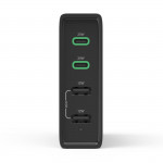 Rýchla stolná USB nabíjačka so stojančekom, 2x USB-C PD/QC, 2x USB-A, 60 W
