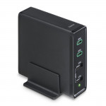 Rýchla stolná USB nabíjačka so stojančekom, 2x USB-C PD/QC, 2x USB-A, 60 W