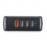 Rýchlonabíjačka, 4x USB-A, 33 W, čierna