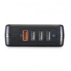 Rýchlonabíjačka, 4x USB-A, 33 W, čierna