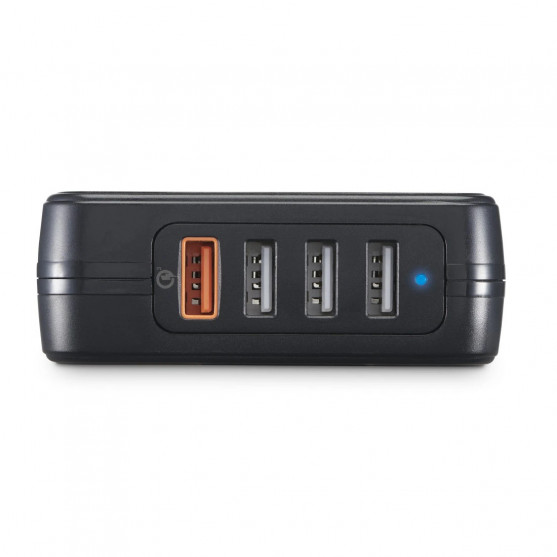 Rýchlonabíjačka, 4x USB-A, 33 W, čierna