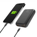 Hama PD10-HD powerbanka, 10000 mAh, 3 výstupy: 1x USB-C, 2x USB-A, PD, Qualcomm, max. 18 W/3 A