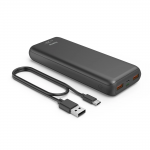 Hama PD20-HD powerbanka, 20000 mAh, 3 výstupy: 1x USB-C, 2x USB-A, PD, Qualcomm, max. 18 W/3 A