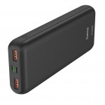 Hama PD20-HD powerbanka, 20000 mAh, 3 výstupy: 1x USB-C, 2x USB-A, PD, Qualcomm, max. 18 W/3 A